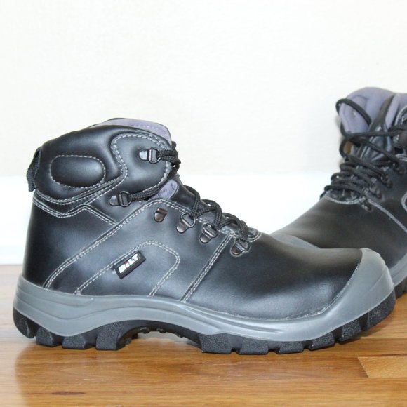 Bilt Black Leather Lace Up Steel Toe Oil Resistant Motorcycle Boots Men's 11 - Picture 3 of 13